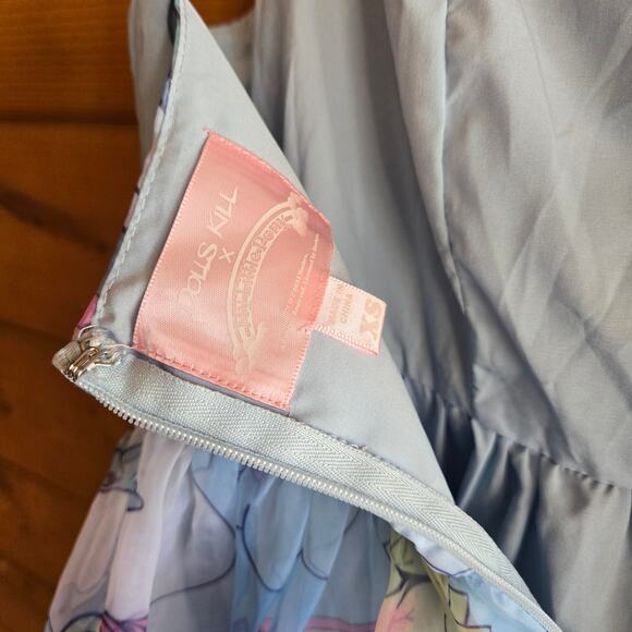 Dolls Kill x Little Pony Rainbow Chaser Organza Babydoll Mini Dress XS Bow - Picture 6 of 6